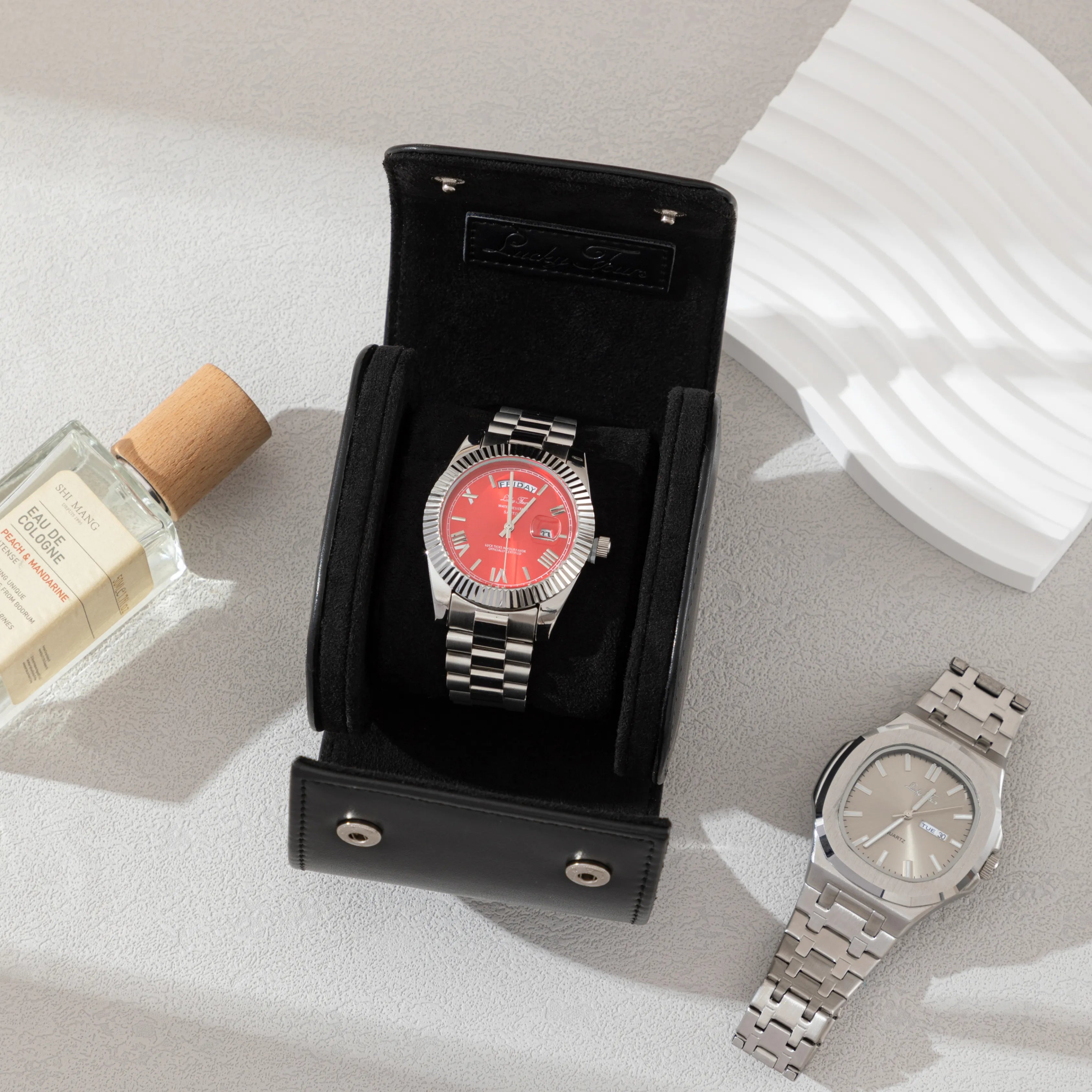 Premium Leather Watch Roll