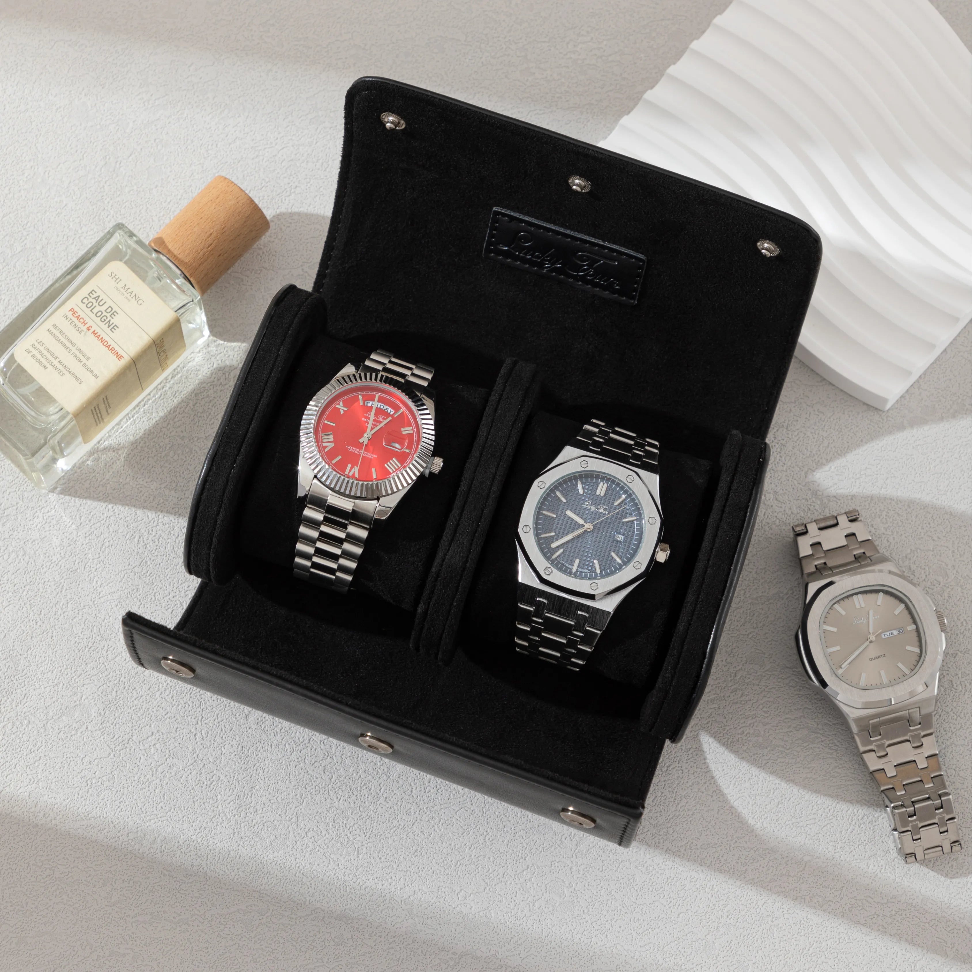 Premium Leather Watch Roll