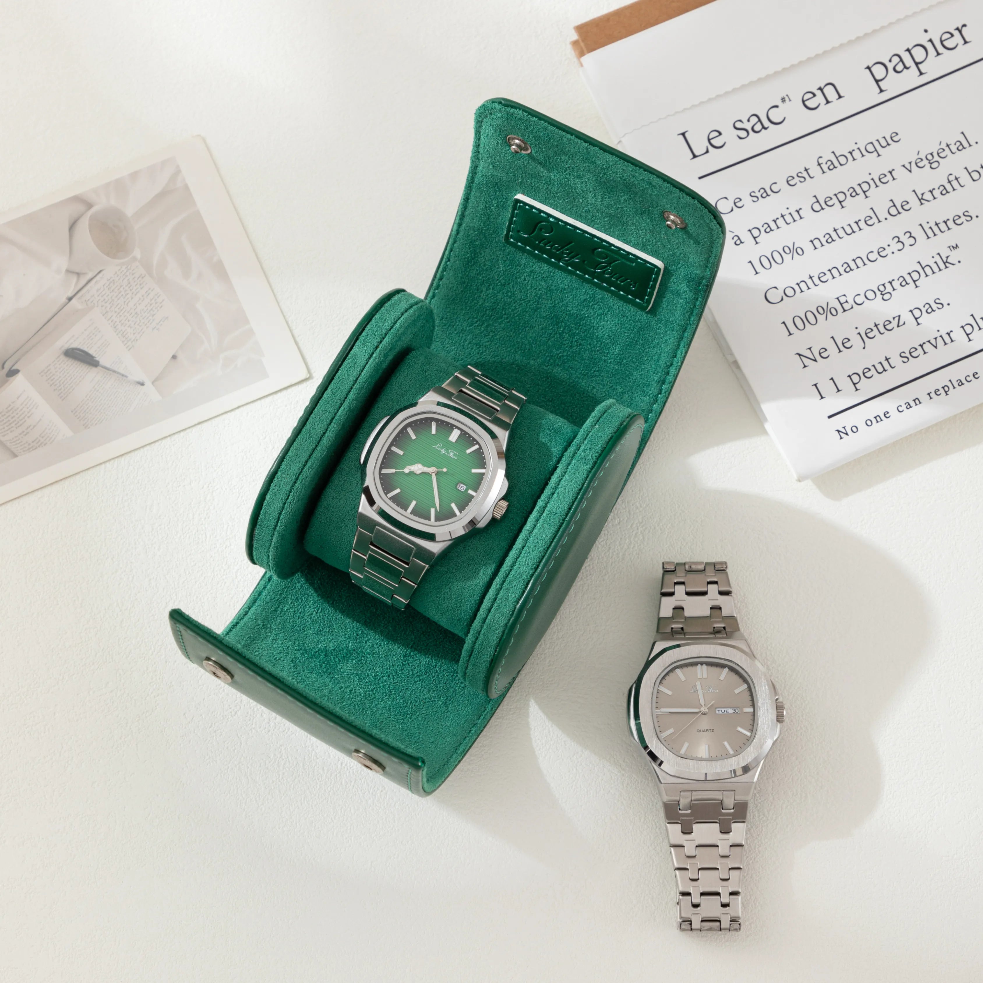 Premium Leather Watch Roll