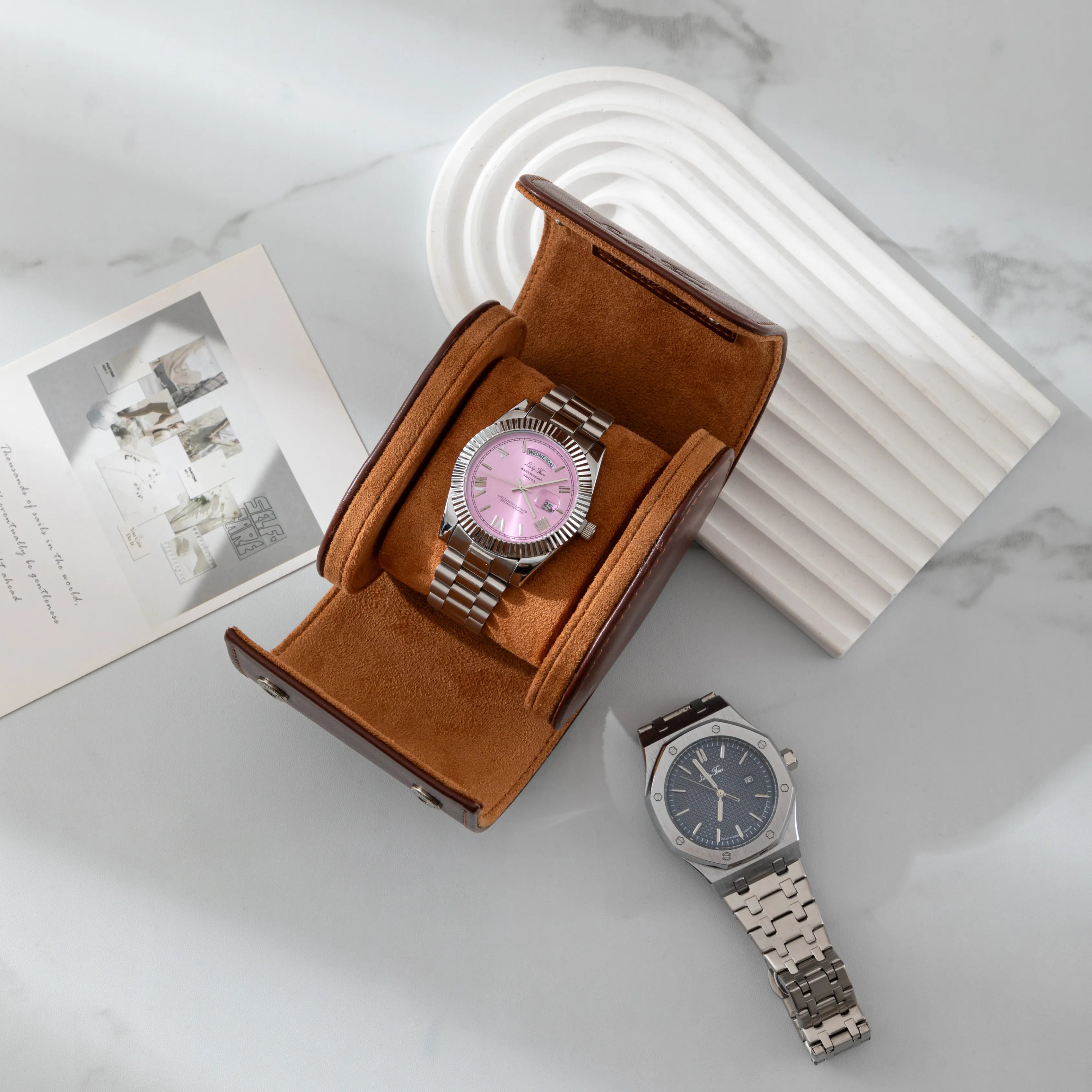 Premium Leather Watch Roll